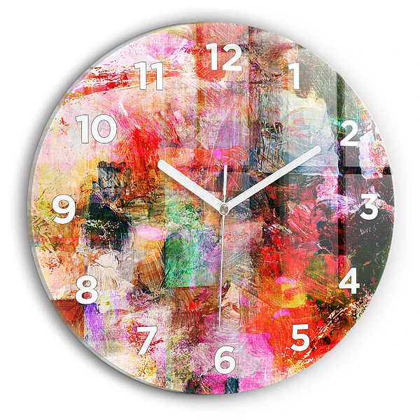 Pendule murale ronde Composition abstraite