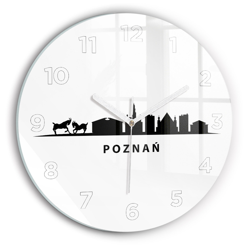 Horloge ronde Graphique de la ligne d'horizon de Poznan