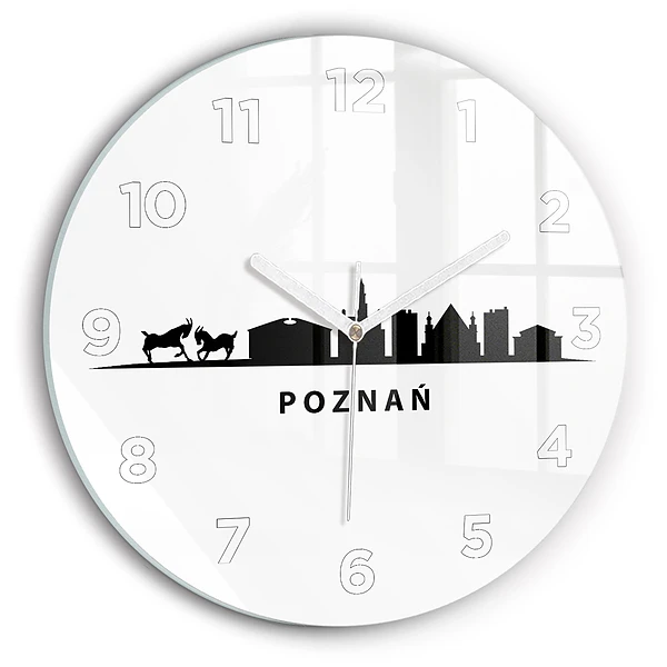 Horloge ronde Graphique de la ligne d'horizon de Poznan