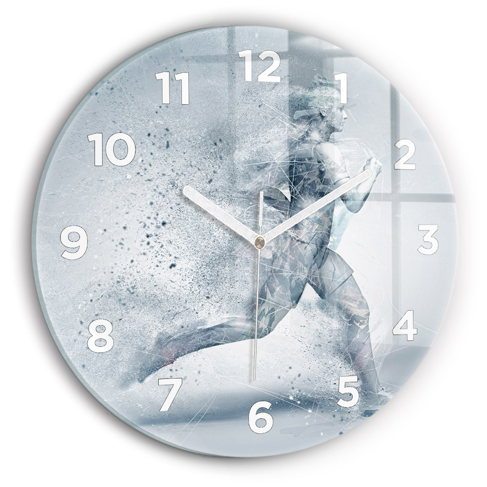 Horloge ronde en verre Homme courant