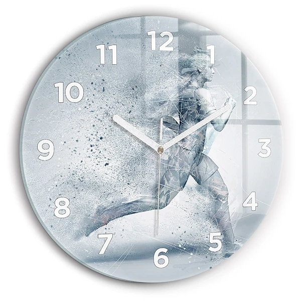 Horloge ronde en verre Homme courant