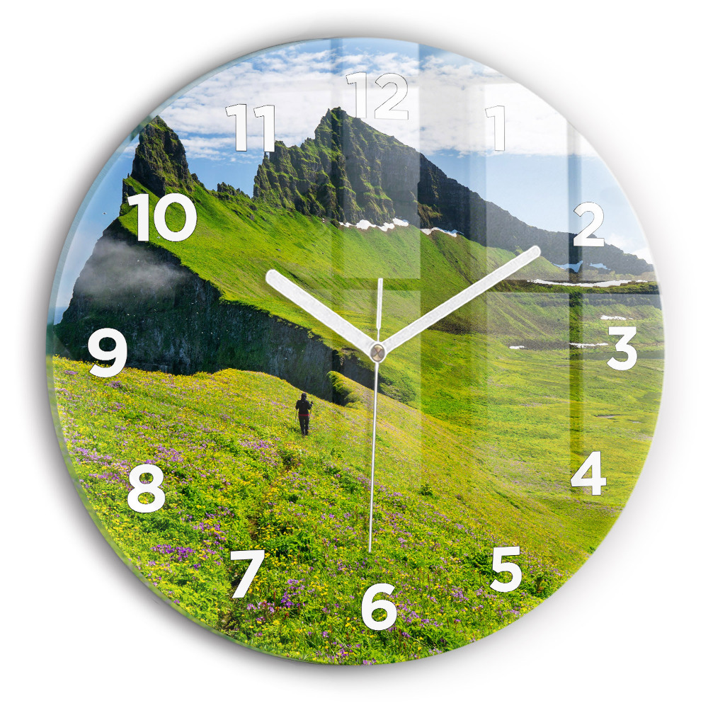 Pendule murale ronde Réserve naturelle de Hornstrandir, Islande