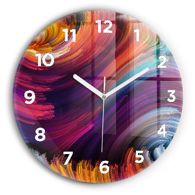 Horloge ronde en verre Vente abstraite