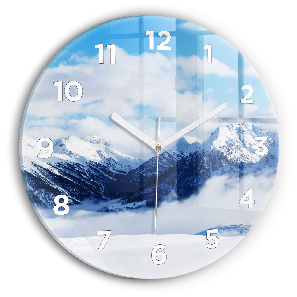 Horloge ronde Panorama de montagnes