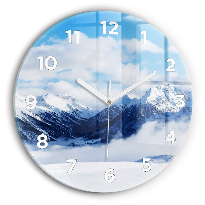 Horloge ronde Panorama de montagnes