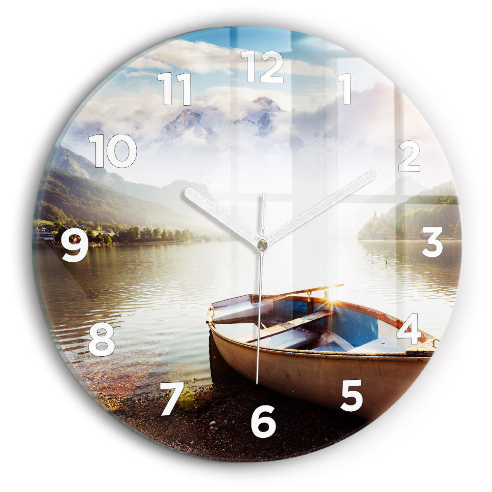 Horloge ronde murale Vue d'un lac