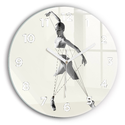 Pendule murale ronde Danseuse abstraite