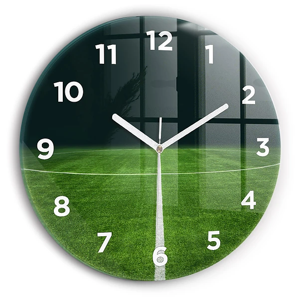 Pendule murale ronde Terrain de football