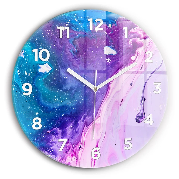 Horloge ronde Fond coloré