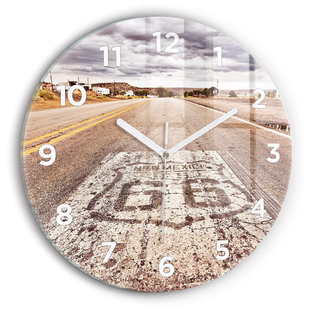 Pendule murale ronde Route 66 USA