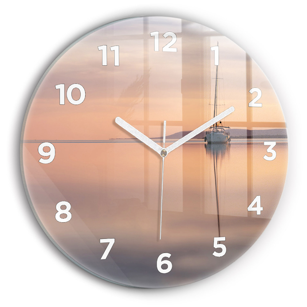 Horloge ronde murale Lac Balaton USA