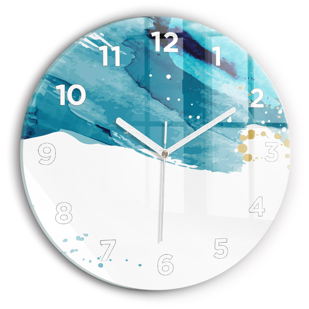 Horloge ronde Coups de pinceau