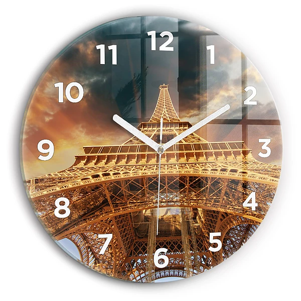 Horloge ronde murale Tour Eiffel