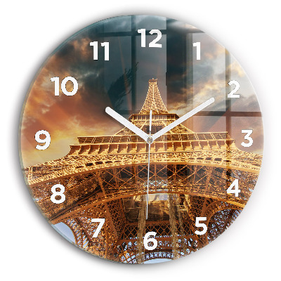 Horloge ronde murale Tour Eiffel