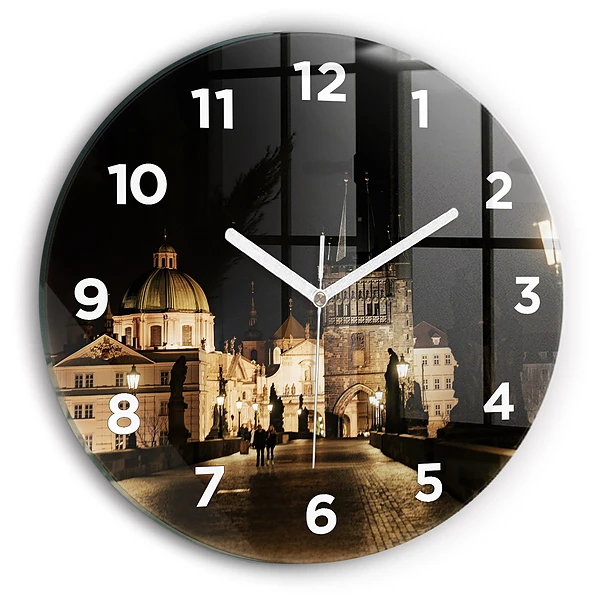 Horloge ronde murale Pont Charles à Prague