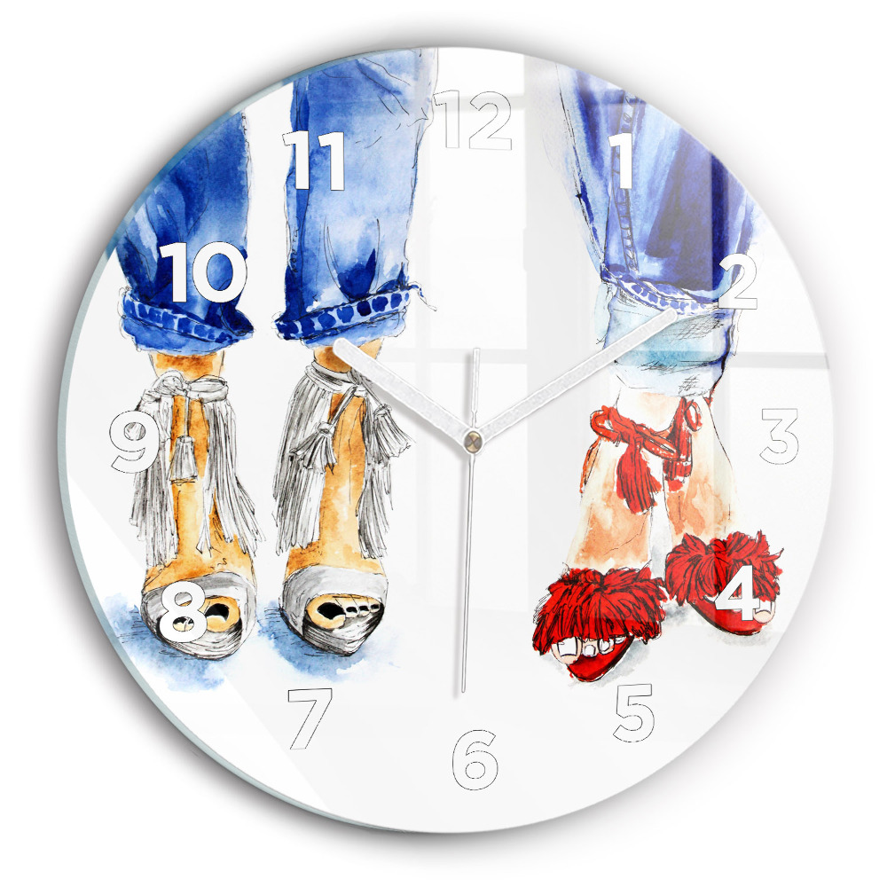 Horloge ronde en verre Épingles pour femmes