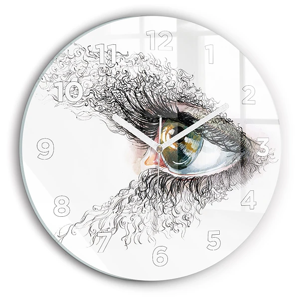 Pendule murale ronde Dessin d'un oeil humain
