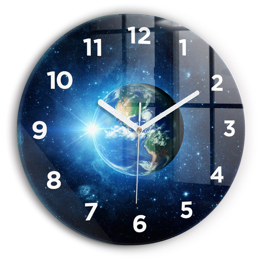 Pendule murale ronde Terre et galaxie - NASA