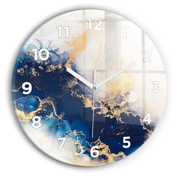 Horloge ronde murale Motif de marbre