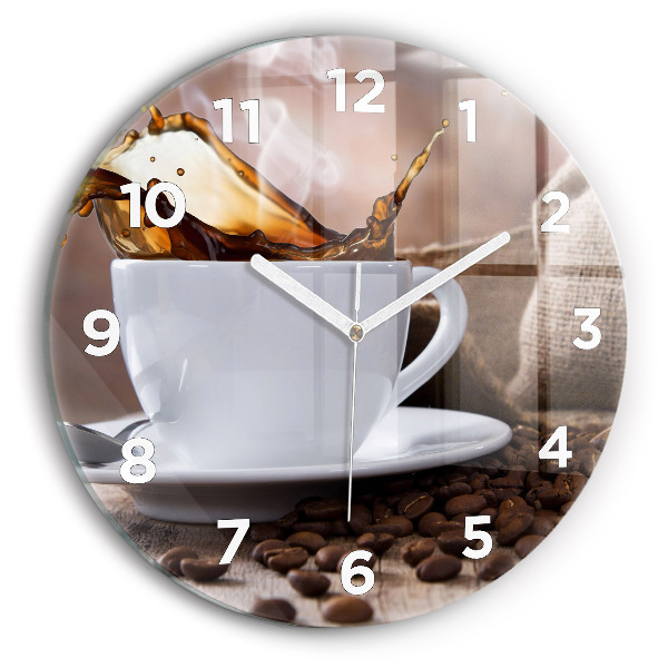 Horloge ronde Tasse de café