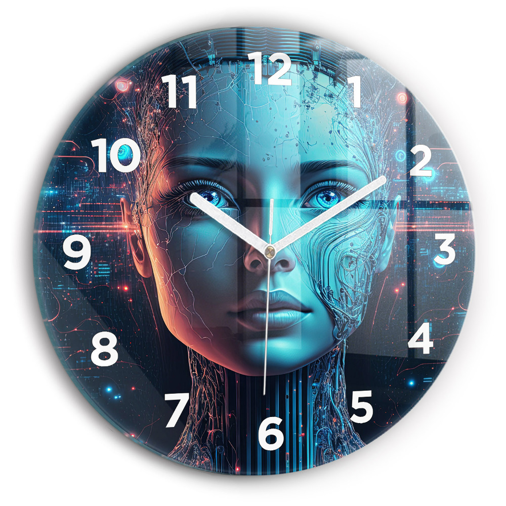 Pendule murale ronde Intelligence artificielle