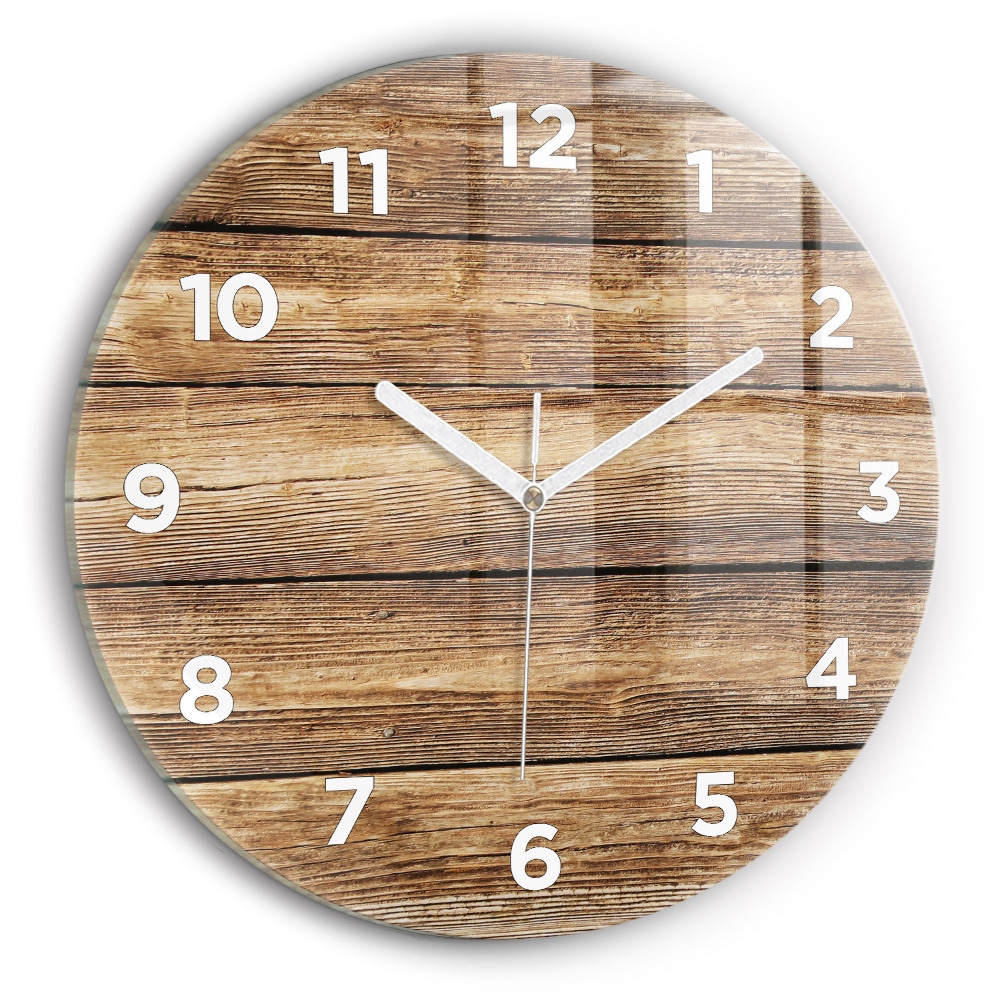 Horloge ronde Planches en bois