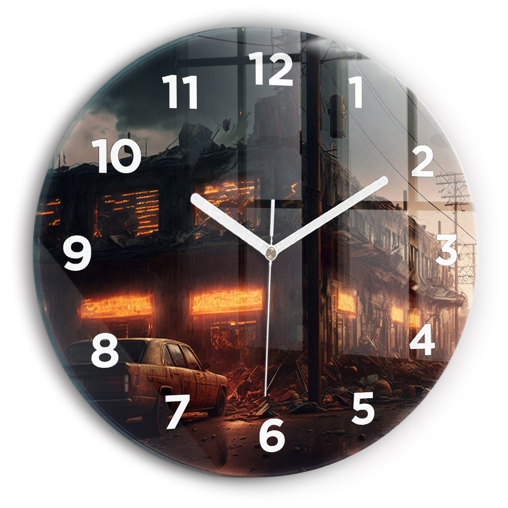 Horloge ronde Bâtiment apocalyptique