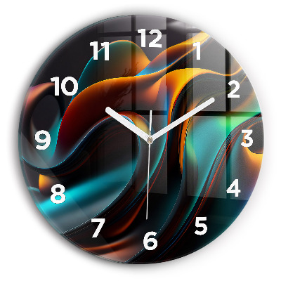 Horloge ronde murale Vague futuriste