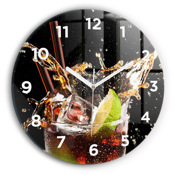 Horloge ronde Boisson avec des glaçons