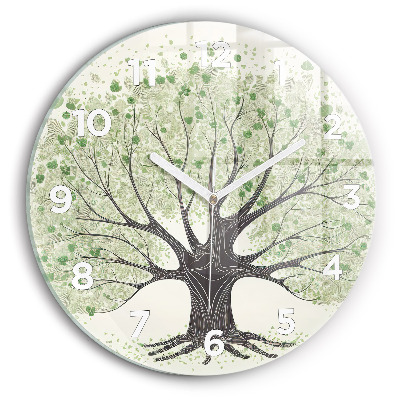 Pendule murale ronde Grand arbre nature