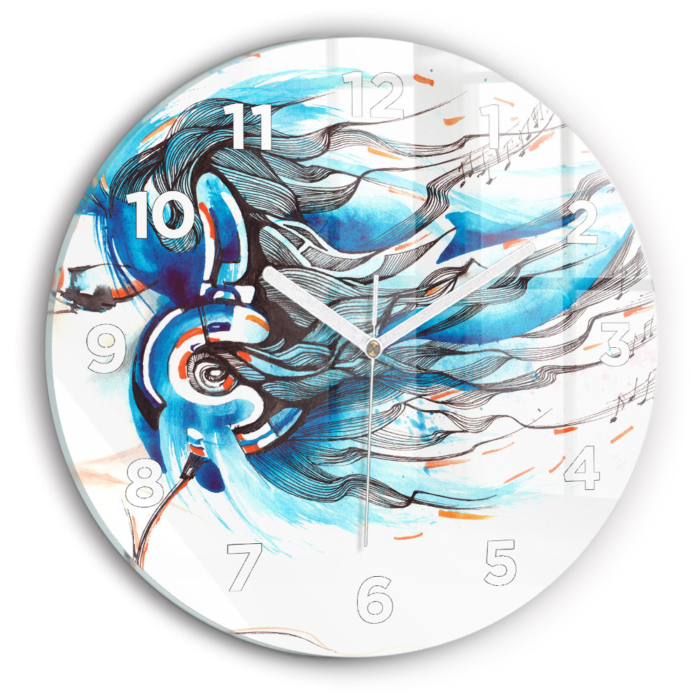 Horloge ronde Illustration d'un combiné