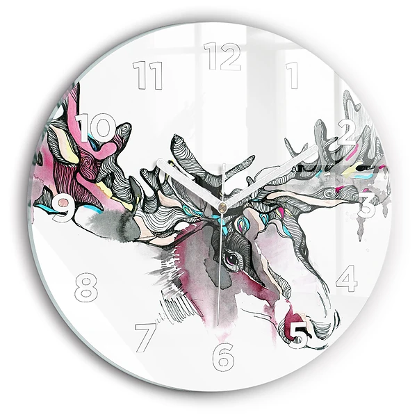 Horloge ronde Abstraction d'un élan