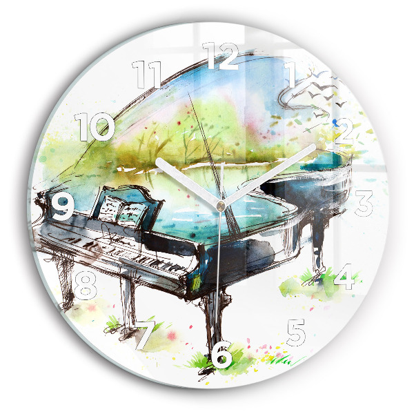 Pendule murale ronde Illustration des 4 saisons