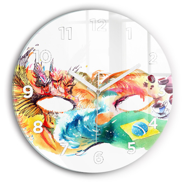 Horloge ronde murale Culture - Drapeau du Brésil