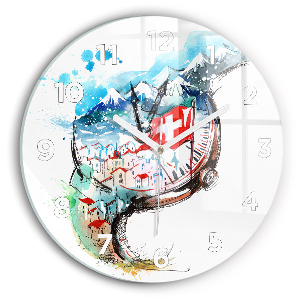 Pendule murale ronde Montre suisse