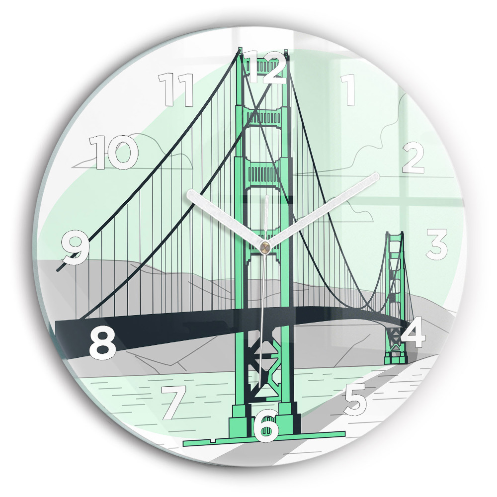 Horloge ronde Pont vert