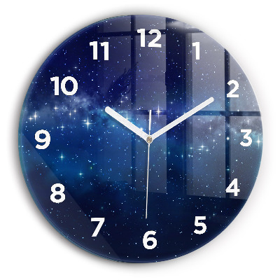 Horloge ronde Étoiles dans le ciel noir