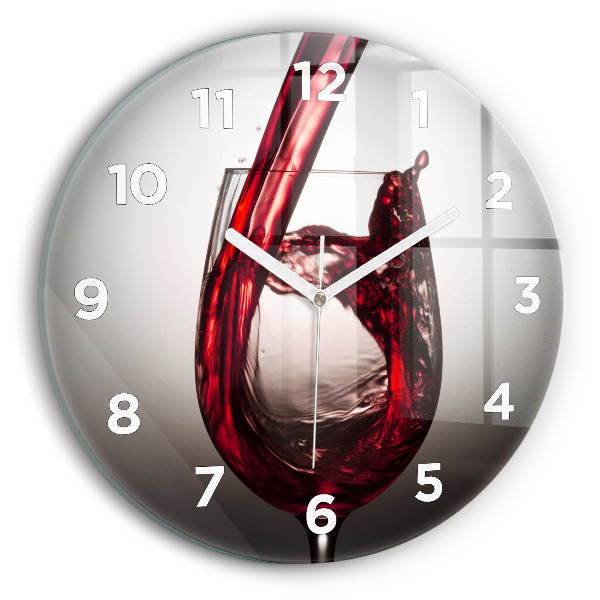 Pendule murale ronde Verre de vin