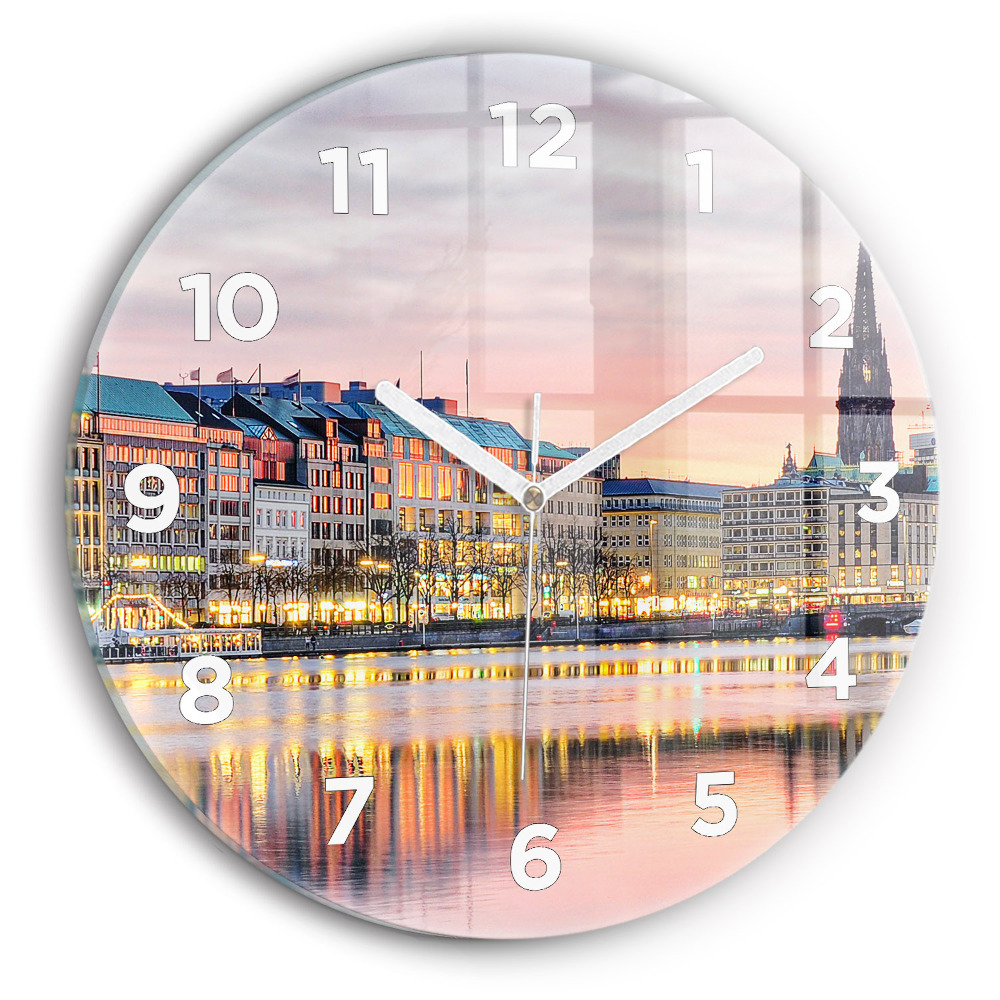 Horloge ronde murale Alster à Hambourg