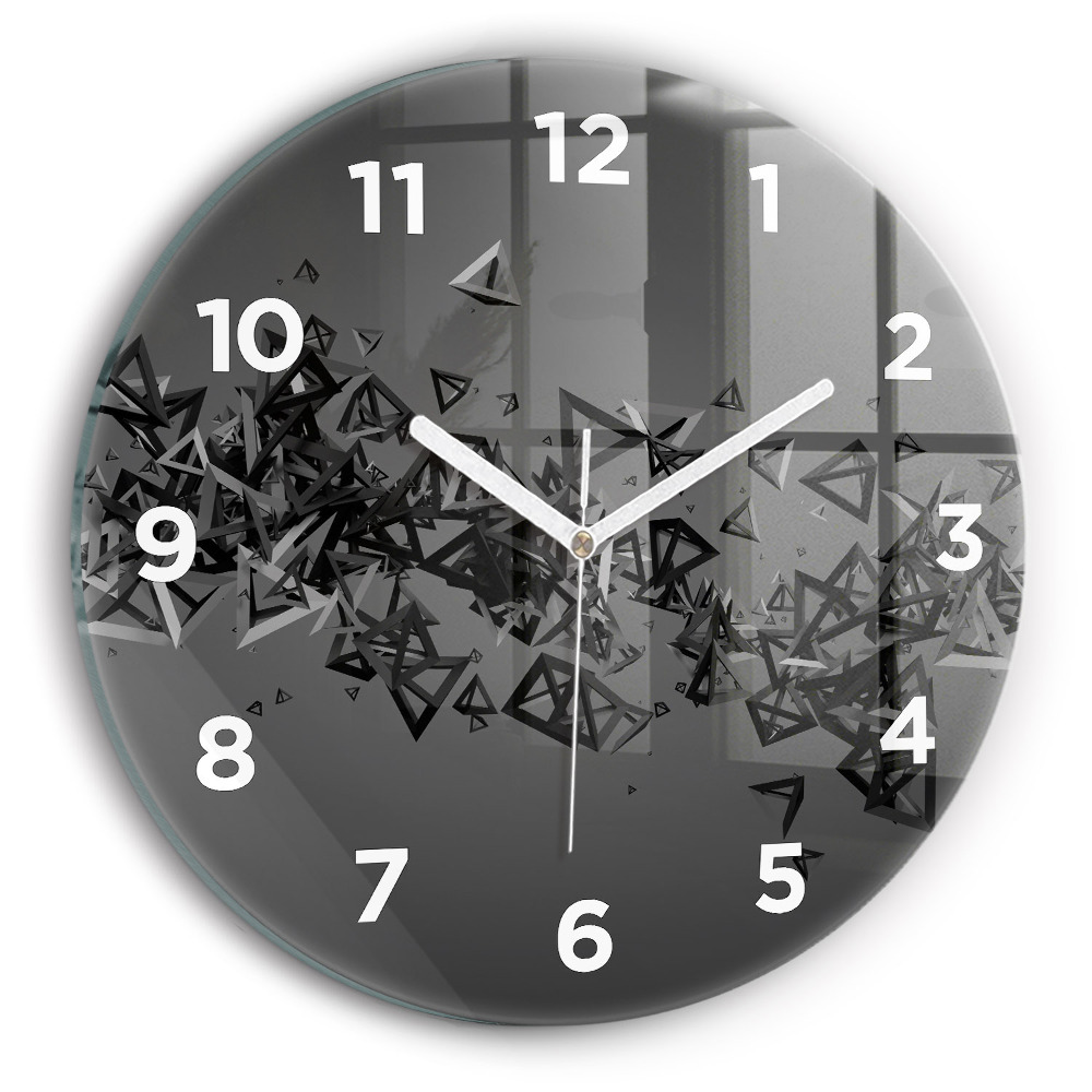 Pendule murale ronde Abstraction sombre