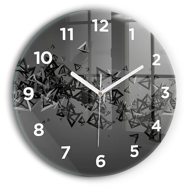 Pendule murale ronde Abstraction sombre