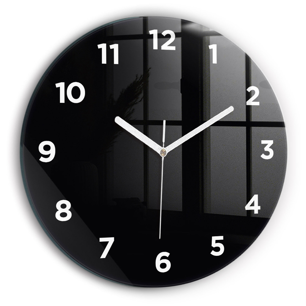 Horloge ronde murale Noir
