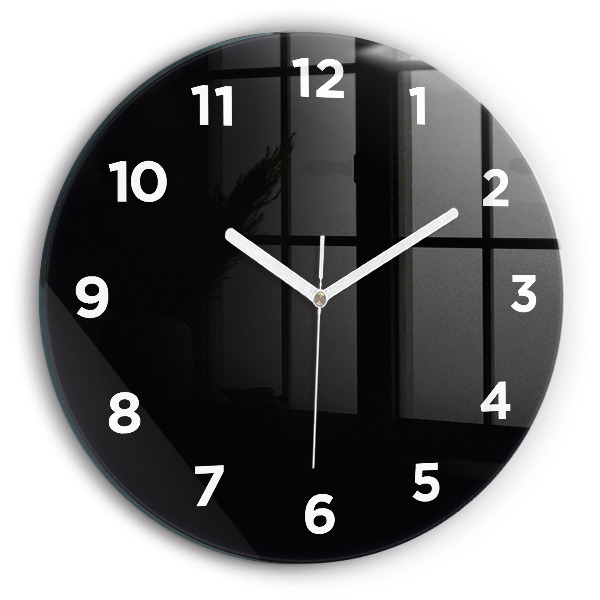 Horloge ronde murale Noir