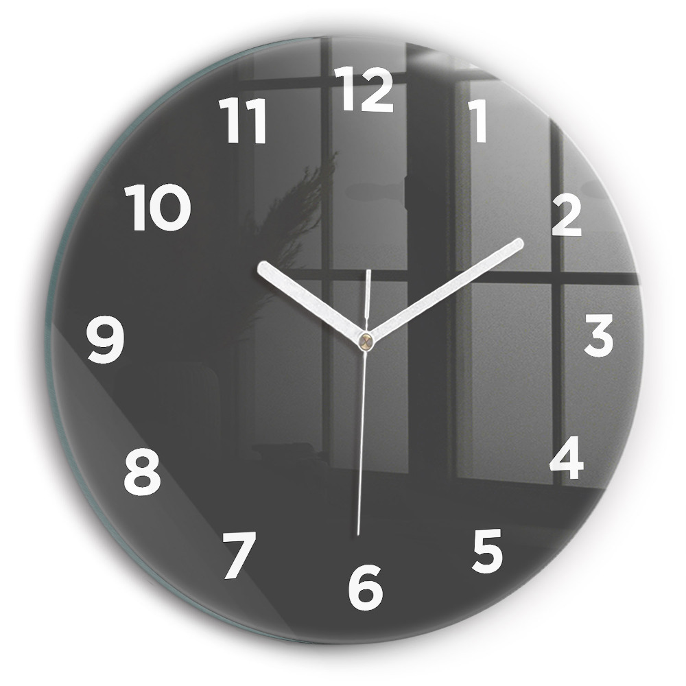 Horloge ronde murale Couleur grise