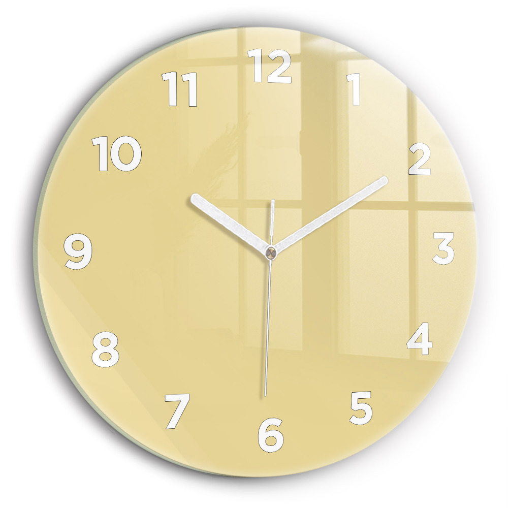 Horloge ronde murale Crème