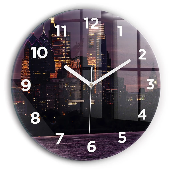 Horloge ronde Ligne d'horizon de Philadelphie