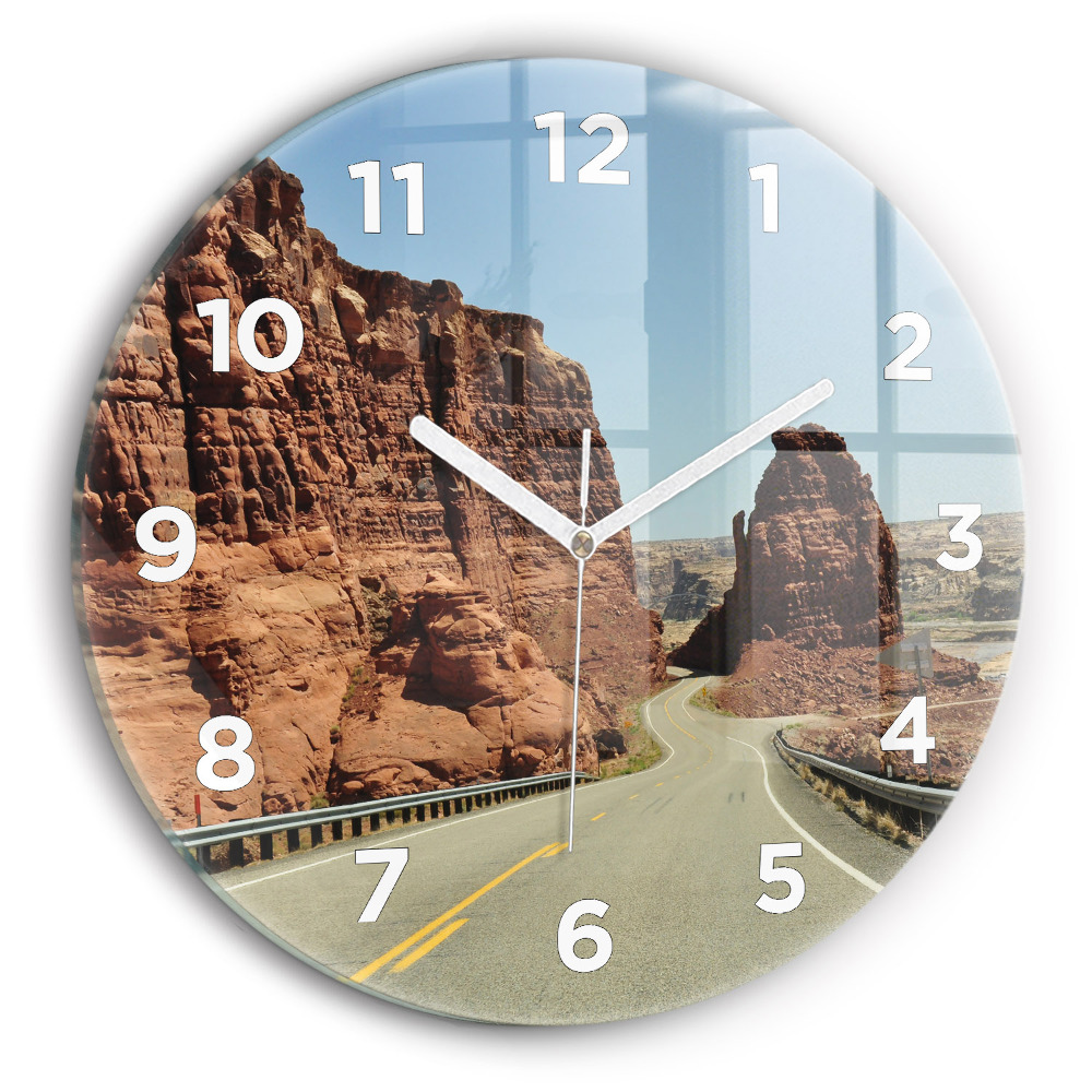 Pendule murale ronde Route 66 aux États-Unis