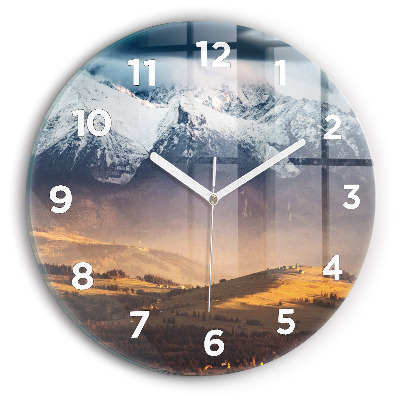 Horloge ronde Paysage hivernal des Tatras