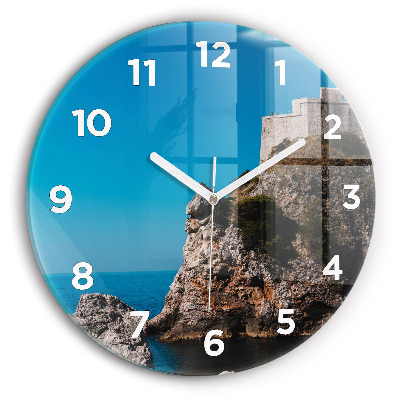 Horloge ronde murale Falaises de Dubrovnik
