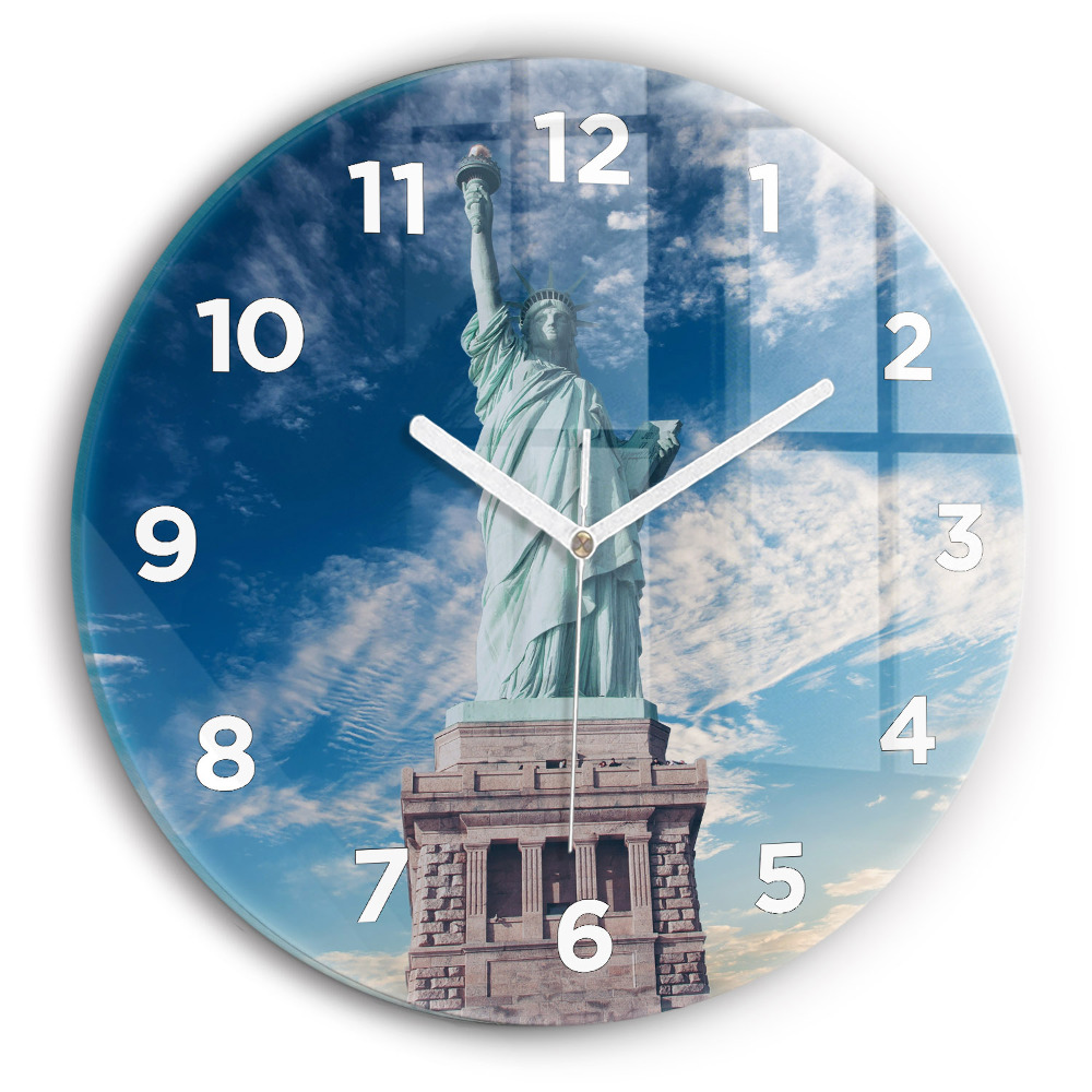 Horloge ronde murale Statue de la Liberté à New York